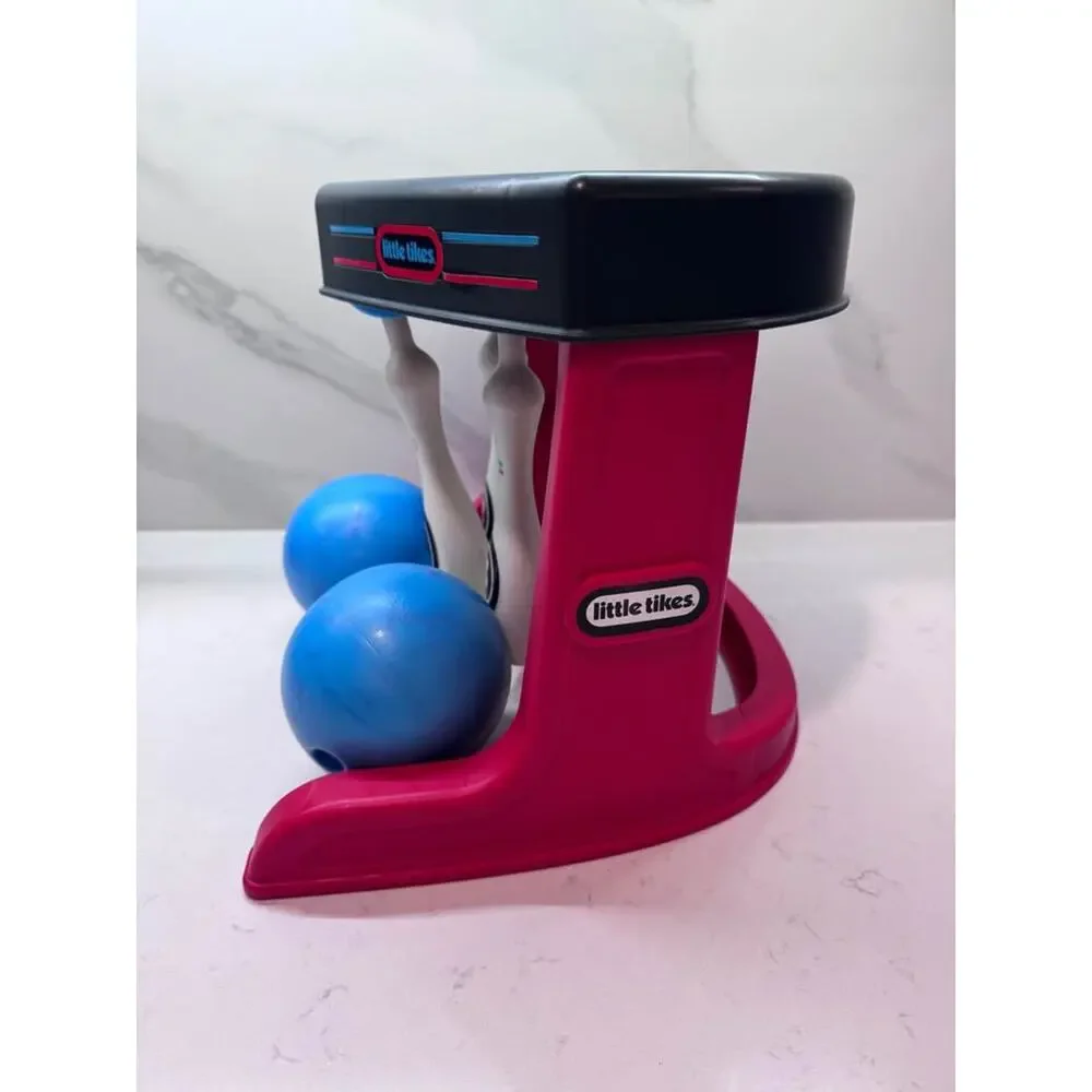 Little Tikes My First Bowling Set 6 Pin With Easy Reset Button 2 Original Balls